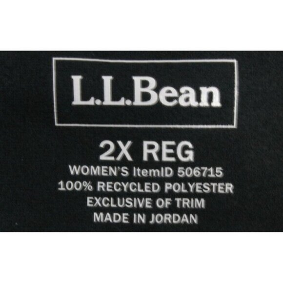 LL Bean Womens Luxe Jacket Vest Recycled Fleece Snow Hiking Ski Black Size 2XL - Picture 2 of 13